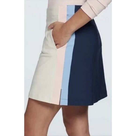 Lady Hagen Pants - NWT Lady Hagen Women's Side Stripe Woven 17'' Golf Skort Birch/Navy Size 4